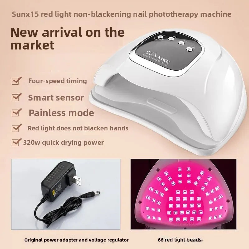 WezzaFamme LED Nail Lamp with Red Light Technology