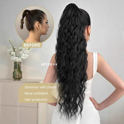 WezzaFamme Synthetic Hair Ponytail with Claw Clip