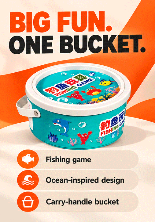 WezzaFamme Wooden Magnetic Fishing Game for Kids - Mobile landing image 2