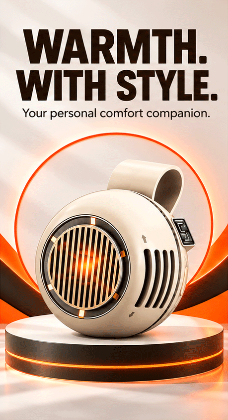 WezzaFamme  Portable USB Rechargeable Bladeless Mini Fan - Mobile landing image 1