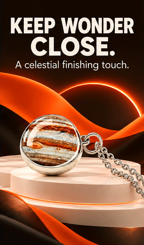 WezzaFamme Solar System Pendant Necklace - Mobile landing image 3