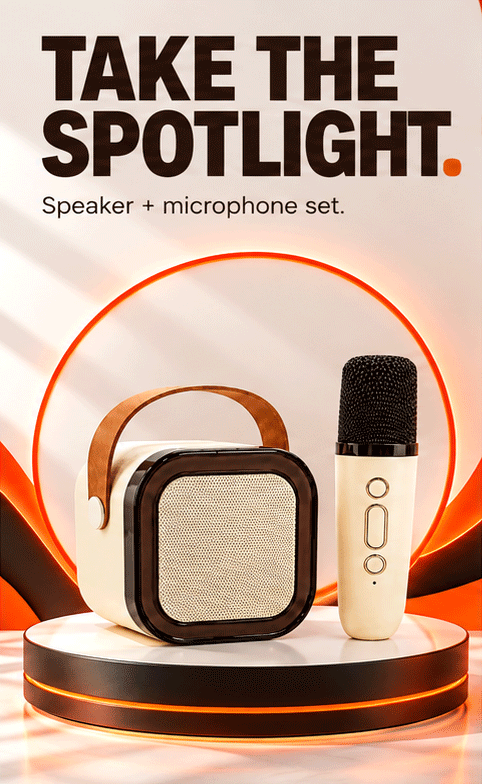 WezzaFamme Portable Bluetooth Karaoke Speaker with Microphone - Mobile landing image 1