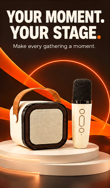 WezzaFamme Portable Bluetooth Karaoke Speaker with Microphone - Mobile landing image 3