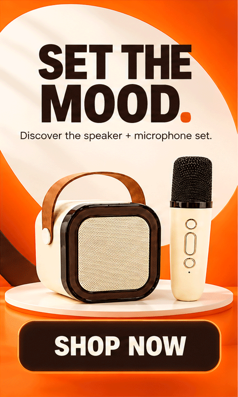 WezzaFamme Portable Bluetooth Karaoke Speaker with Microphone - Mobile landing image 4