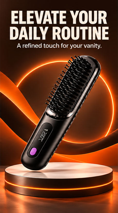 WezzaFamme Wireless Hair Straightening Comb with Negative Ion Technology - Mobile landing image 3