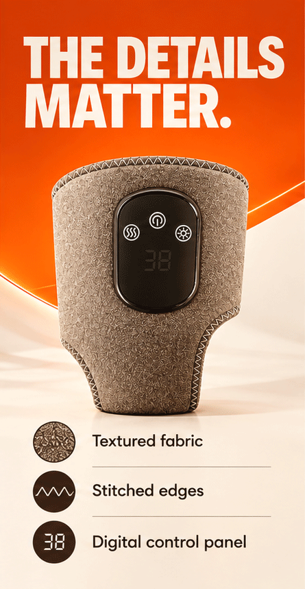 WezzaFamme Electric Heating Ankle Protector with Vibration Massage and Graphene Technology - Mobile landing image 2