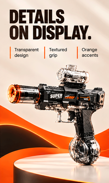 WezzaFamme Electric Water Gun with Light Effect - Mobile landing image 2