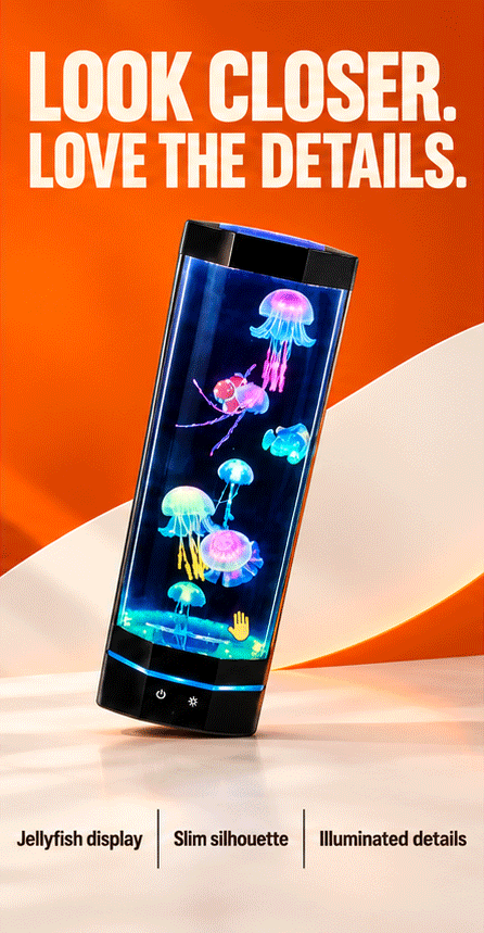 WezzaFamme Remote Control Color Changing Jellyfish USB Night Light - Mobile landing image 2