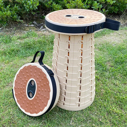 WezzaFamme Portable Adjustable Telescopic Folding Stool