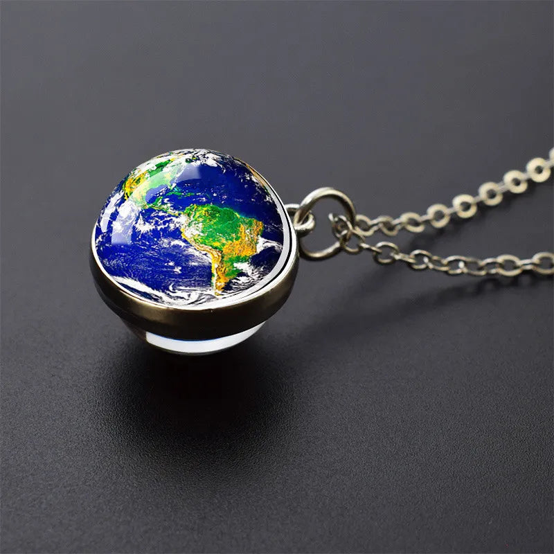 WezzaFamme Solar System Pendant Necklace