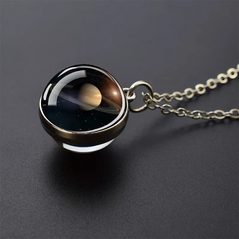 WezzaFamme Solar System Pendant Necklace
