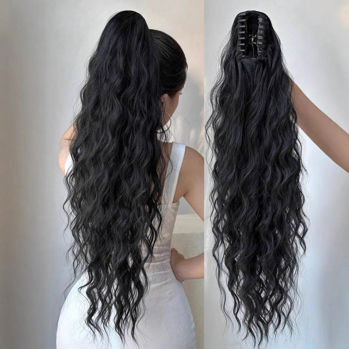 WezzaFamme Synthetic Hair Ponytail with Claw Clip