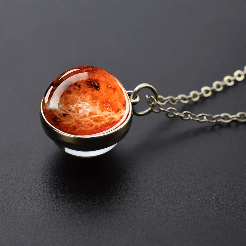 WezzaFamme Solar System Pendant Necklace