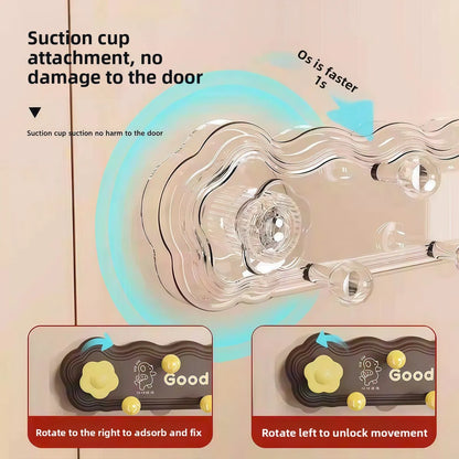WezzaFamme Rotating Suction Cup Hooks with Adhesive Backing