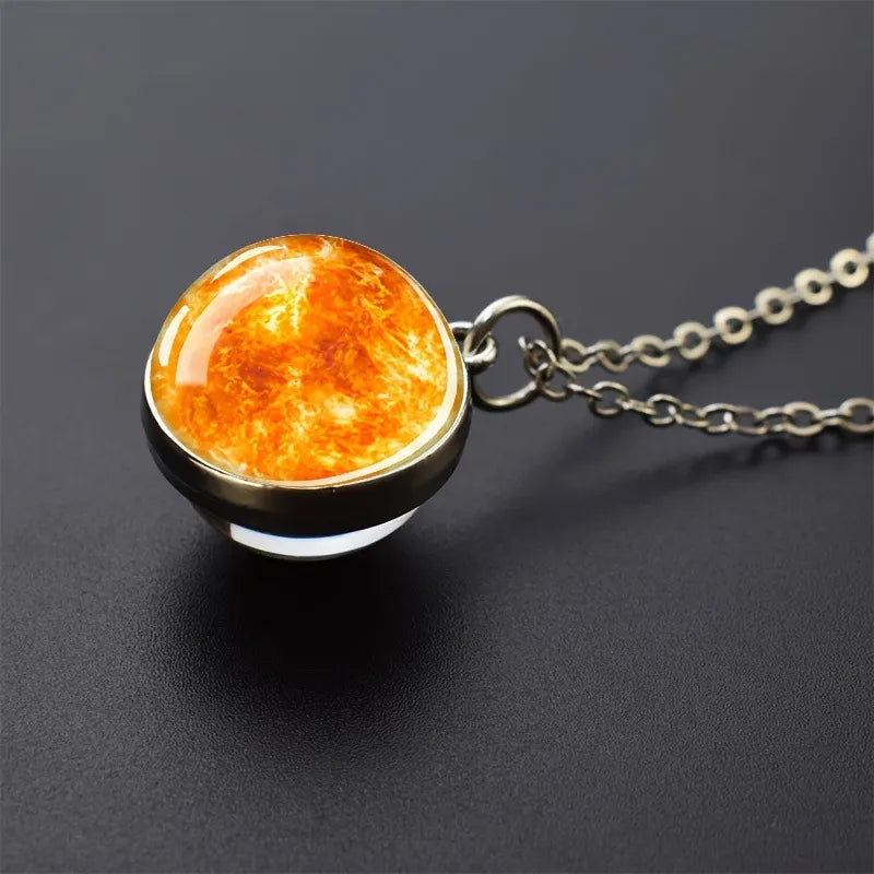 WezzaFamme Solar System Pendant Necklace