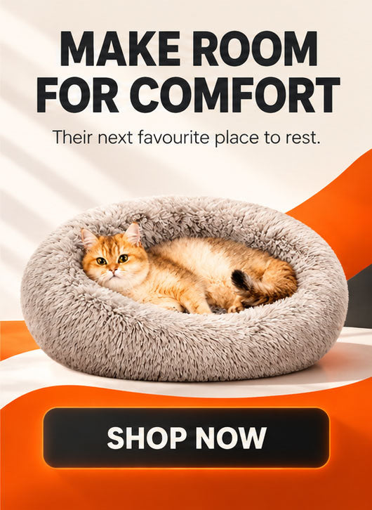 WezzaFamme Round Fluffy Plush Pet Bed - Mobile landing image 4