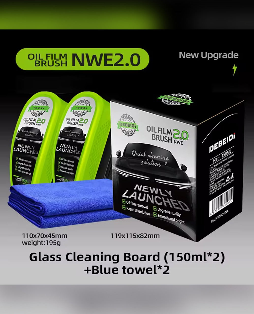 WezzaFamme ClearVision™ Glass Oil Film Remove