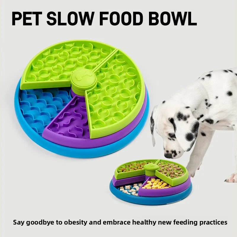 WezzaFamme Three-Layer Slow-Feeding Pet Bowl