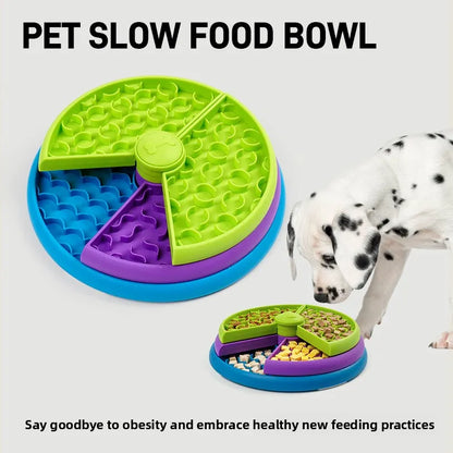 WezzaFamme Three-Layer Slow-Feeding Pet Bowl