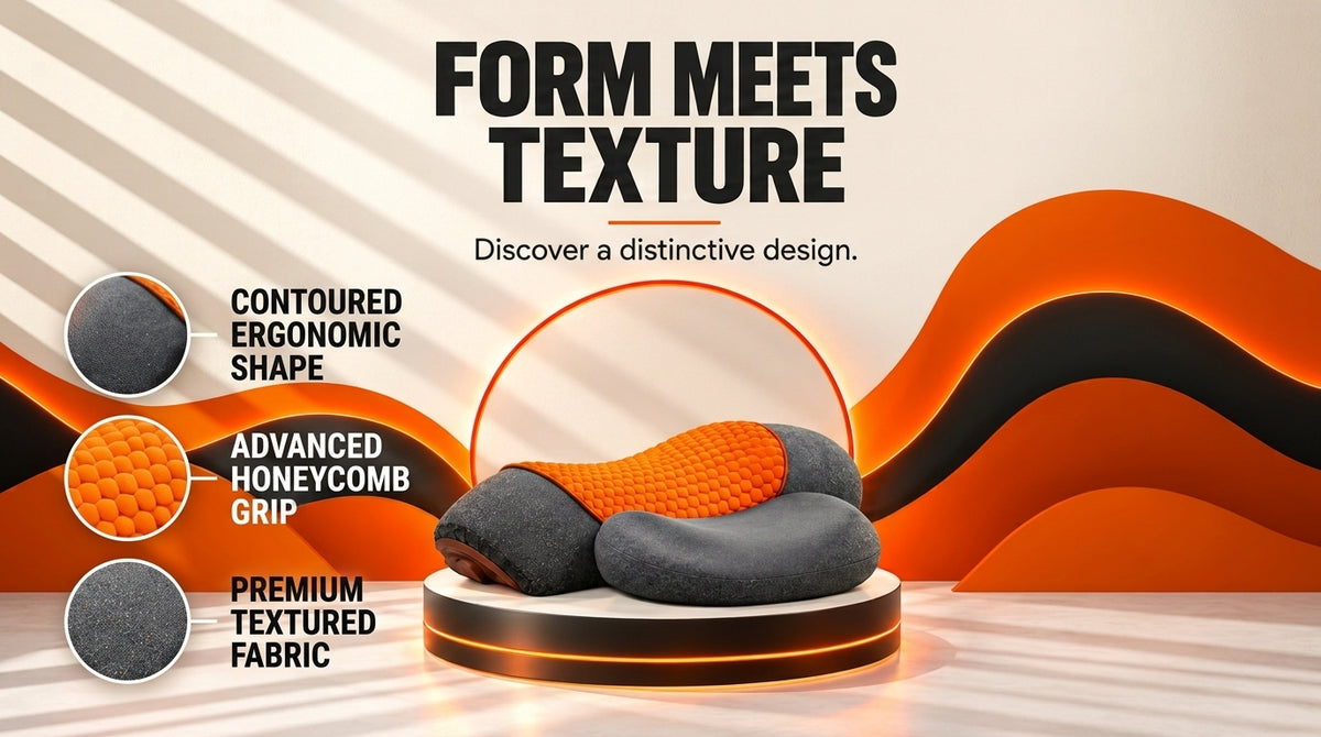 WezzaFamme Adjustable Heating Massage Neck Pillow with Memory Foam - Desktop landing image 1