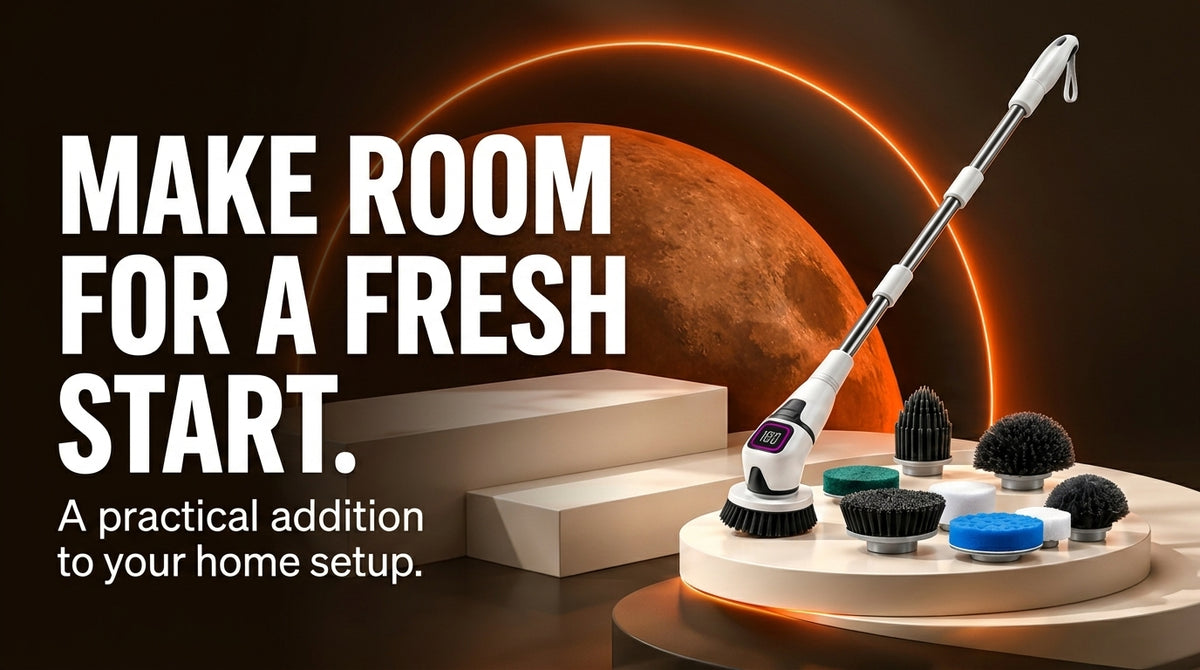 WezzaFamme Multifunctional Wireless Electric Cleaning Brush with Voice Prompt - Desktop landing image 1