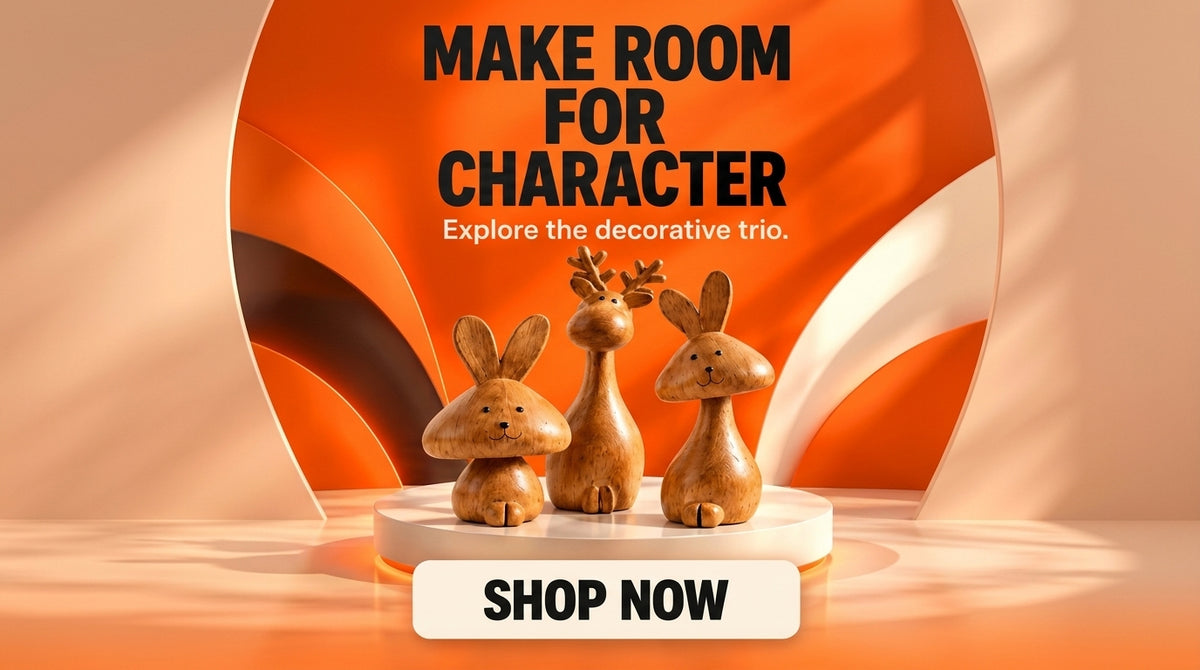 WezzaFamme Medieval Style Rabbit Family Figurine - Desktop landing image 3