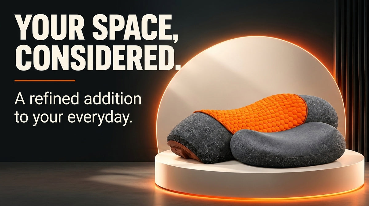 WezzaFamme Adjustable Heating Massage Neck Pillow with Memory Foam - Desktop landing image 4