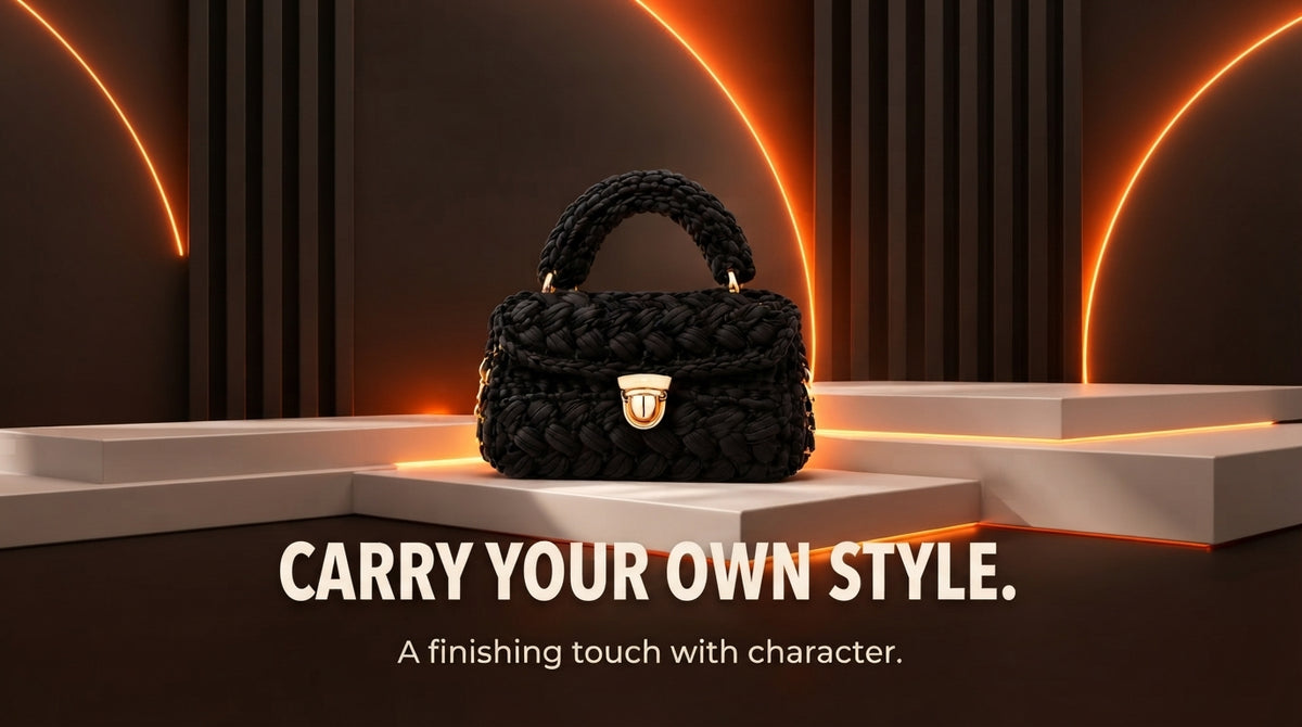 WezzaFamme Handmade Woven Crossbody Bag - Desktop landing image 3