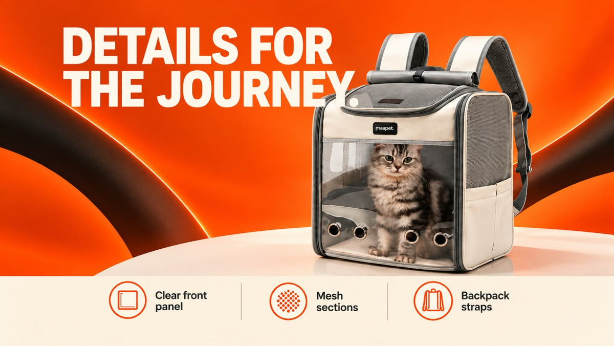 Portable Backpack Pet Bag - Desktop landing image 1