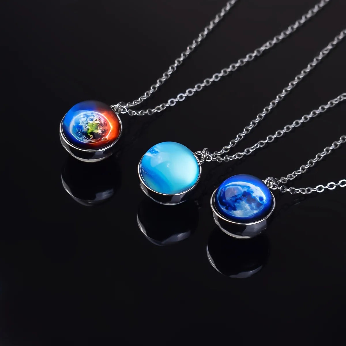 WezzaFamme Solar System Pendant Necklace