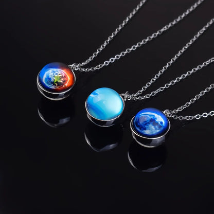 WezzaFamme Solar System Pendant Necklace