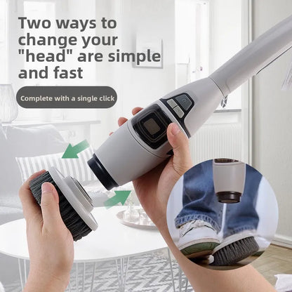 WezzaFamme Multifunctional Wireless Electric Cleaning Brush with Voice Prompt