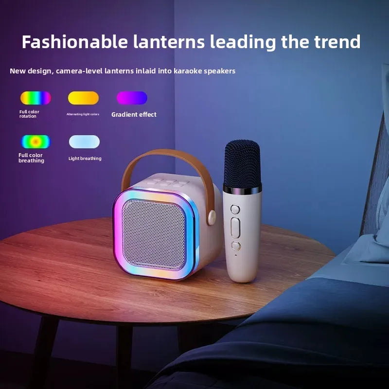 WezzaFamme Portable Bluetooth Karaoke Speaker with Microphone