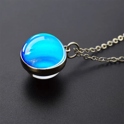 WezzaFamme Solar System Pendant Necklace