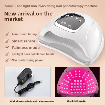 WezzaFamme LED Nail Lamp with Red Light Technology