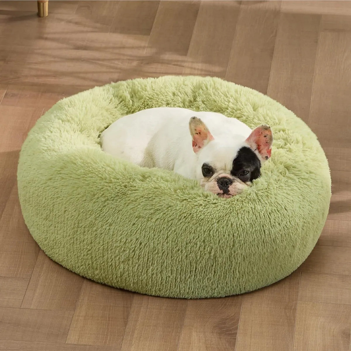 WezzaFamme Round Fluffy Plush Pet Bed