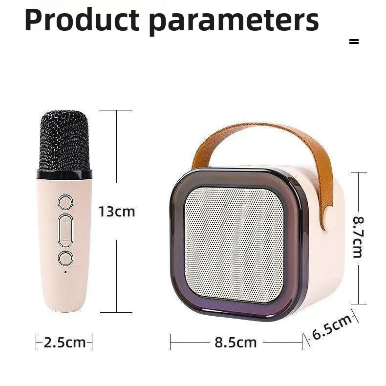 WezzaFamme Portable Bluetooth Karaoke Speaker with Microphone