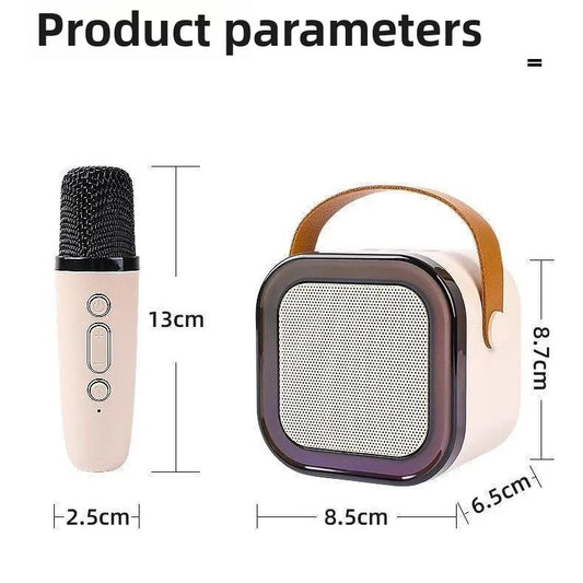 WezzaFamme Portable Bluetooth Karaoke Speaker with Microphone
