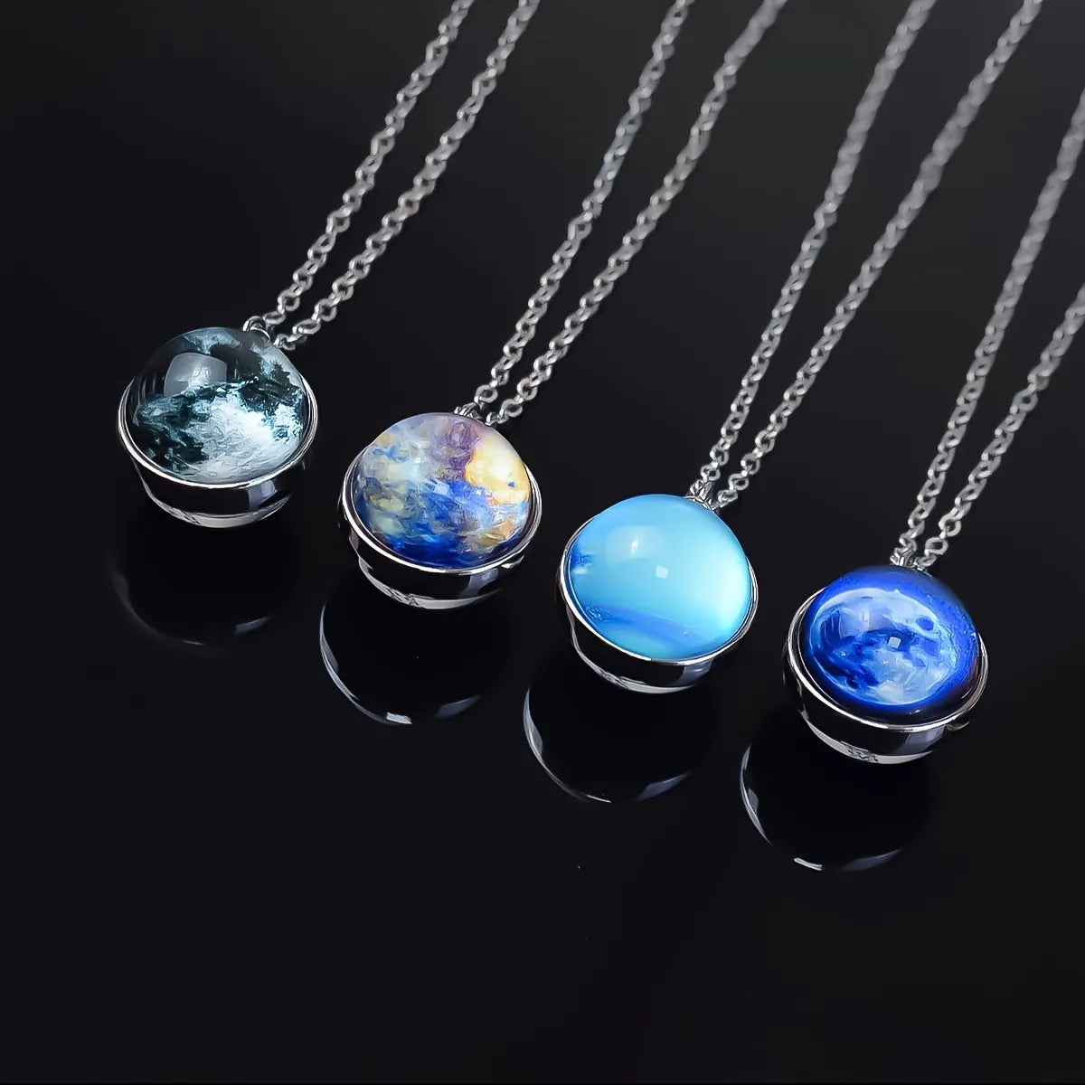 WezzaFamme Solar System Pendant Necklace