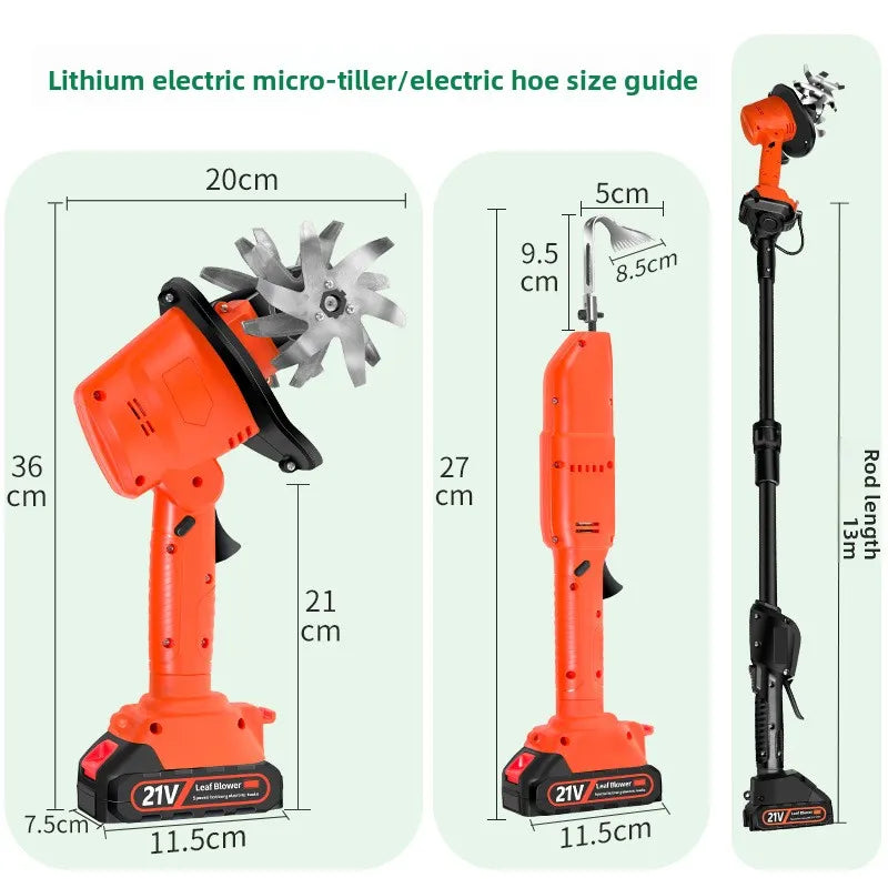 WezzaFamme Handheld Electric Garden Tiller and Weeder